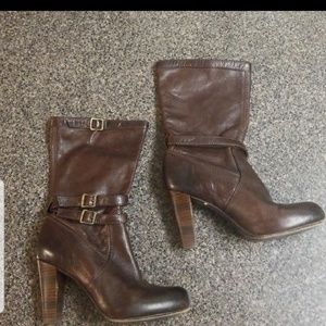 FRYE pebble leather boots, size 7